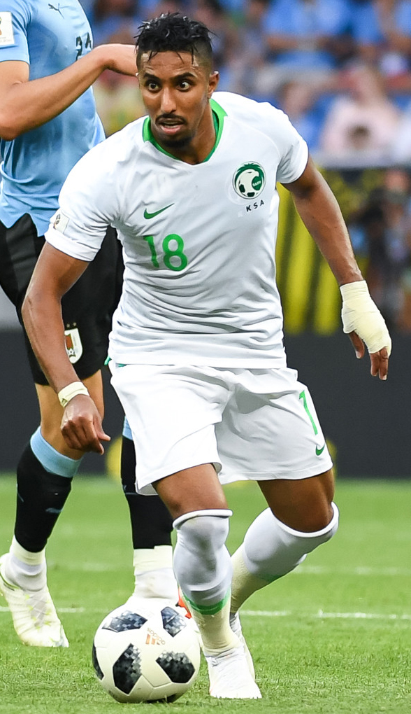 لاعبو المنتخب السعودي في مباراة السعودية وأوروغواي بمونديال 2026